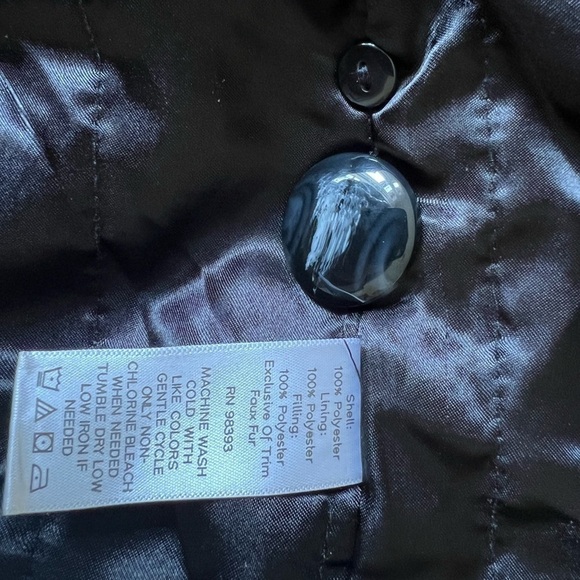 Dennis Basso Faux Fur Black/White Leopard Coat Size XL - Picture 7 of 7